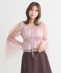 earth music&ecology チュールブラウス