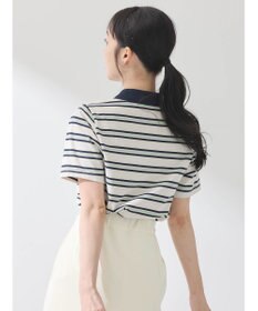 earth music&ecology 襟付きボーダープルオーバー