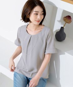 Tiaclasse 【新色追加・洗える】体型カバーも叶うレーススリーブブラウス