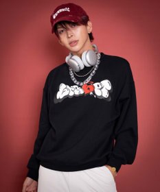 WEGO 【ユニセックス着用ITEM/MLサイズ展開】ハートモチーフプルオーバー