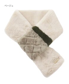 MOONBAT FURLA フェイクファーキルティング風トリコマフラー