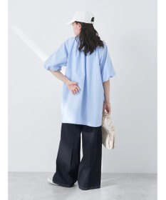 earth music&ecology パフスリーブチュニックブラウス