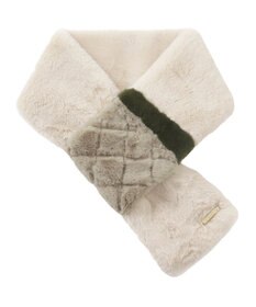 MOONBAT FURLA フェイクファーキルティング風トリコマフラー