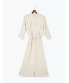 Te chichi レーヨンリネン共ベルトシャツワンピース