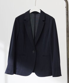 J.PRESS LADIES L 【洗える・吸水速乾】セオアルファピケストライプ テーラード ジャケット