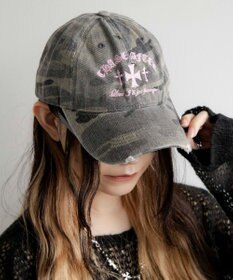 WEGO クロス刺繍カモフラキャップ