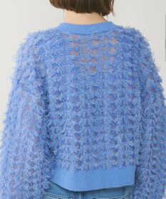 GRACE CONTINENTAL フリンジニットzipカーディガン