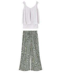 San-ai Resort（三愛水着楽園） ロングパンツセット　9M・11L　【Coral veil（コーラルヴェール）】