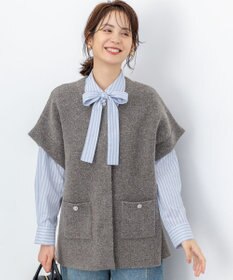 組曲 S 【加藤ローサさん着用】コットンタッチシャーティングボウタイ付き シャツ