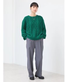 earth music&ecology ウォッシャブルケーブルプルオーバー