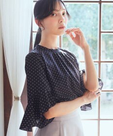 earth music&ecology フリル７分袖ブラウス