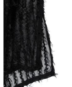 Green Parks ボウタイ付きフェザーノースリーブプルオーバー