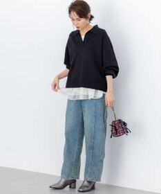 組曲 オーガンジーコンビ ロングTシャツ