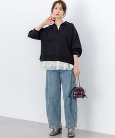 組曲 オーガンジーコンビ ロングTシャツ