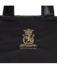 A.D.M.J. 【高密度ナイロン】ステッチ刺しゅうフラットトート22cm(チェーン付)