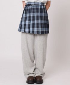 WEGO 【SCHOOLITEM/ウエストゴム】イージーストレートスウェットパンツ