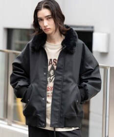 WEGO 【ユニセックス着用ITEM/MLサイズ展開】PU2WAYフライトブルゾン