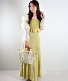 LA BAGAGERIE 【maison vert】【ペーパー素材・多収納】ロゴテープかごバッグ