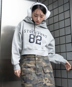 WEGO ロゴショートプルパーカー