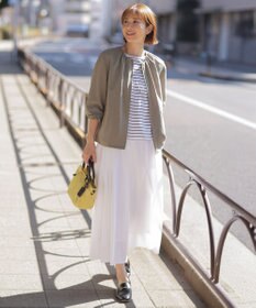 J.PRESS LADIES S 【洗える・接触冷感・防シワ・吸水速乾】BREEZE COOL  ノーカラー ブルゾン