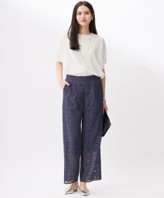 自由区 【カタログ掲載・洗える】フラワータイルレース パンツ