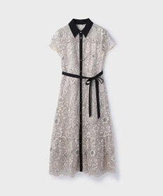 GRACE CONTINENTAL チュールフラワー刺繍ワンピース