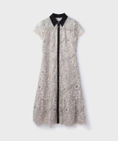 GRACE CONTINENTAL チュールフラワー刺繍ワンピース