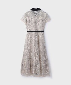 GRACE CONTINENTAL チュールフラワー刺繍ワンピース
