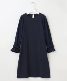Feroux 【洗える】リボンスリーブダンボール ワンピース