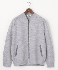 JOSEPH ABBOUD 【イタリア糸×エコ素材・通気性・軽量】スラブギマ×和紙 ニット ブルゾン