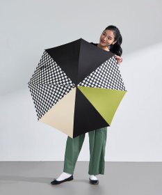 +RING レディース向け プラスリング 長傘 60cm BLK/GRN T1347