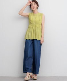 組曲 【先行予約】シアーリンクルクロス ティアードブラウス