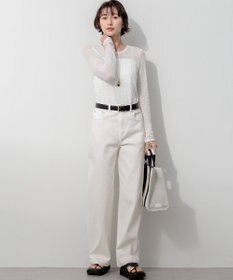 23区 L 【SLOW/一部店舗限定】リンクルレース シアー カットソー