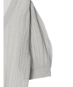 Green Parks すかし柄コンパクトシアーカーディガン