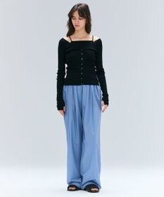 BEIGE， 【洗える・BAILA 10月号掲載】MARINO / 2WAYリブコンパクトカーディガン