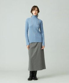 J.PRESS YORK STREET 【WOMEN】ANTI PILLING WOOL リブタートルニット