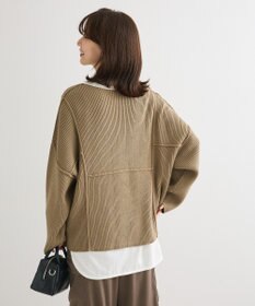 Green Parks リブ切替Ｖネックニットプルオーバー