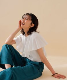 UNFILO 【軽量/UVケア】ライトリネン ワイドパンツ