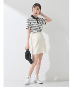 earth music&ecology 襟付きボーダープルオーバー