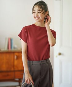 ANY SIS 【洗える】ボトルネックフレンチスリーブ ニットT