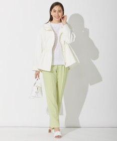 自由区 L 【洗える】コットンラッセル ボートネックニット