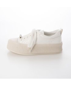 MODE ET JACOMO <noyau>ビジュー付き厚底レースアップスニーカー