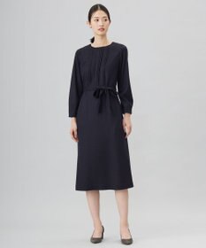 J.PRESS LADIES L 【セットアップ対応】ウールスムース タックディテール ワンピース