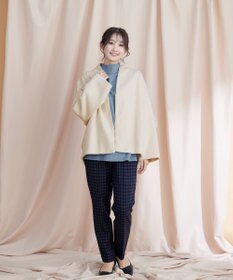 Tiaclasse 【洗える】配色ハイネックニットトップス