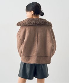 earth music&ecology リバーシブルフェイクムートンショートブルゾン