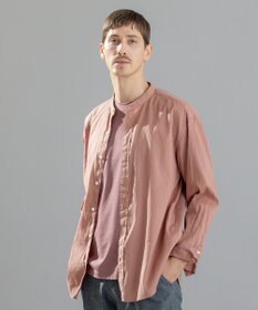 JOSEPH HOMME 【LEON 掲載】リネンストレッチブロード　バンドカラーシャツ