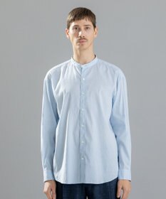 JOSEPH HOMME 【LEON 掲載】リネンストレッチブロード　バンドカラーシャツ