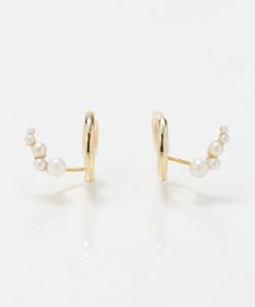 Phoebe 【痛くないシリーズ】ミルキーウェイパールフロートライトフィットイヤリング　ゴールド