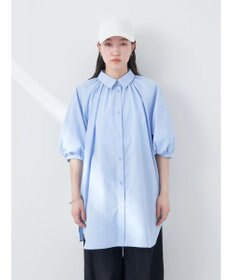 earth music&ecology パフスリーブチュニックブラウス