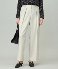 ICB 【UVカット・洗える】ウール2WAYストレッチ ワイドパンツ トープ系